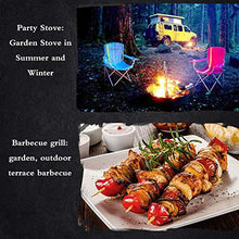 Fire Pit with Grill Shelf Garden Patio Heater//Ice Pit Fashionable and Artistic Magnesium Oxide Base Used for Outdoor Garden Barbecue Camping (Grey)