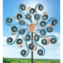 32" Wind Spinner Shell Multi Color Metal