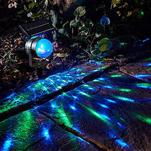 Solar Led Garden Light Rotary Color Projector Light Outdoor Lawn Stage Lamp Outdoor Landscape Pathway Yard Decoration