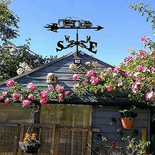 Stainless Steel Weather Vane Yard Roof Outdoor Metal Weathervane Cupolas Durable Scene Decor Used in Gardens and Courtyards Wind Vane (Cement Truck) (Car)