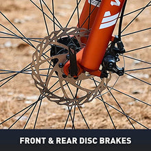 Viribus Fat Tire Bike Mens Mountain Bike Full Suspension 21 Speed Aluminium Alloy Frame 26" MTB Adult Bicycle Orange