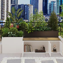 ZTHYSHXA Outdoor Large Flower Box Multifunctional Storage Planter Bench Combo Integrated Flower Trough Seat