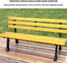 Rsmmpqa Outdoor Park Garden Bench Terrace Benches, Courtyard Benches with Cast Iron e and Olid Wood, Comfortable 2-4 Seater Bench (Size : 1.2M) ()
