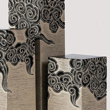 ARCVOX Decorative Columns Pedestal 19.6/27.5/35.4/43.3in, Antique Stone Finish Xiangyun Pattern, Statues for Home Decor, Statue Outdoor Sculpture for Garden (Size : Size L)