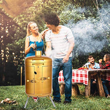NEWCES Safety Certification Portable BBQ Grill Barbecue Grill Smoker Charcoal Barbecue Grill for 5-10 Persons Family Garden Outdoor Cooking Hiking Picnics Camping Barbecue Party