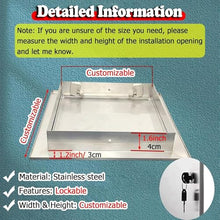 Outdoor Kitchen Doors with Lock, Stainless Steel Single BBQ Access Door for Ceiling & Wall, Waterproof Electrical Hatch, for Outdoor Kitchen and BBQ Island, Silver(38"x44"/96x112cm)