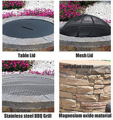 Outdoor Fire Pit Garden Wood-Burning Fire Pit Barbecue Grill, Backyard Patio Outdoor Imitation Stone Fireplace (Color : Style 2) (Style 2)