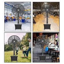 GFJYKDL 26in Misting Fan, Industrial Spray Fan with 42L Water Tank, High-Power 3-Speed Electric Floor Fan for Outdoor Patio Cooling, Ideal for Commercial Use,One Color-650mm/26in