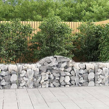 Arched Gabion Baskets 4 pcs Galvanized Iron Outdoor Plant Pots Self-Watering White Black