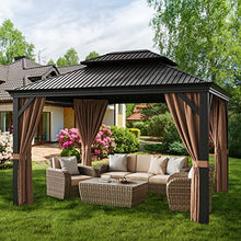 Greesum 10'x12' Hardtop Metal Gazebo Black
