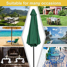 JOMRTS 8.8 Ft Garden Parasols Umbrellas, Crank and Tilt Patio Umbrella, Waterproof Sun Shade for Outdoor Settings, Pool, Beach, Courtyard, Lawn