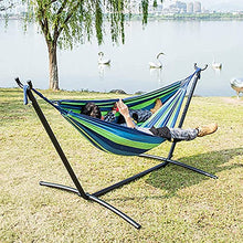 PXIWDAN Hammock Camping Hammock with Stand Home Indoor and Outdoor Portable Detachable Folding Swing for Ideal for Beach Travel Hamock Outside(4)
