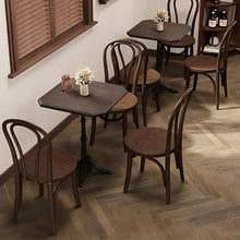 JOSOGO Vintage Bistro Table, Restaurant Table, Multi-Shape with Ornate Cast Iron Base, Sturdy & Elegant, for Cafe, Patio and Living Room(B,70cm)