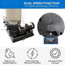 24 in Above Ground Pool Sand Filter System w/Dual Speed Pump for Swimline