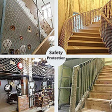 Hynet Rope Net Fence Safety Net Decor Heavy Duty Hemp Rope Netting Outdoor Kids Climbing Cargo Net Stair Railing Garden Plants Protective Net Playground Hammock (Size : 5 * 5m(16 * 16ft))