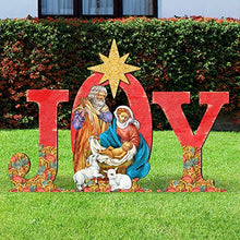 G.DeBrekht Christmas Joy Nativity Yard Sign - Holly Family Front Yard Scene 8121456F
