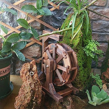 Water Wheel Fountain,Water Fountain for Garden,Ornament Fountain Indoor Outdoor Wood Feng Shui Wheels Waterfall Water Feature Decoration,for Patio,Terrace,Pond,Balcony,Rockery (Size : 90cm)