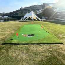 FixtureDisplays Golf Putting Green Mat Set Artificial Turf with Golf Balls and Putter 20 X 10