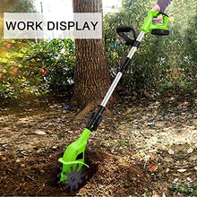 Electric Garden Rotavator, Garden Tiller Cordless, Power Weeder/Cultivator,Working Depth 25Cm, Garden Tiller Cultivator