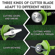 Cordless Lawn Mower, Electric 24V Walk-Behind Weeder with 3 Cutting Capabilities Trimmer Adjustable Length Rotary Machine Head Lawn Mower for Garden L