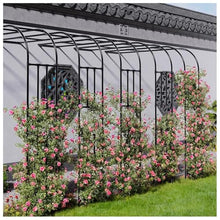 GZHERVICES Half Sided Arch Against The Wall Garden Arch Trellis for Climbing Plants Outdoor, Metal Garden Arch Arbor Trellis, Wedding Archway Decor for Lawn Patio Backyard(4.75x2.67x0.5m)