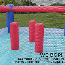 SUNNY & FUN Inflatable Bounce House 12x10.5 Feet with Air Blower Blue/Red