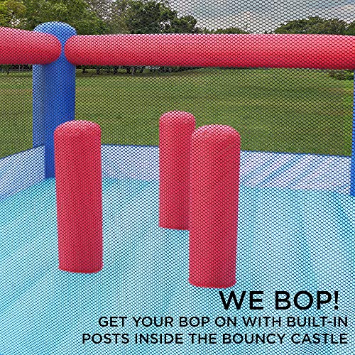 SUNNY & FUN Inflatable Bounce House 12x10.5 Feet with Air Blower Blue/Red