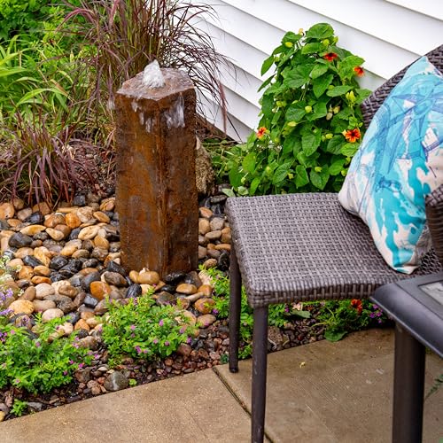 Aquascape 24 Inch Faux Basalt Column Kit Outdoor Fountain Brown