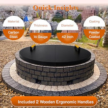 FEBTECH - 42" Fire Pit Cover Lid Round - Fits 40" Round Fire Pit