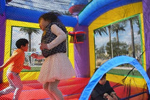 HERO KIDDO Jelly Bean Castle Bounce House with Dual Slide Red/Yellow/Purple/Blue