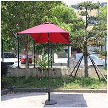 ARGENTFLUX 150×250cm Rectangular Garden Umbrella with Crank and Tilt, Outdoor Market Table Umbrella Sun Shade Umbrella, Deck, No Base(Rose Red)