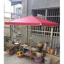 LHDDAGQAX Summer Large Parasol Double Layer Umbrella Cloth, Outdoor Rectangular Folding Parasol Canopy Shade for Beach, Garden, Patio, Market, 200 x 200 cm, 220 x 180 cm (Red 2.2 m x 1.8 m) (Red 2 m x