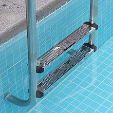 Stainless Steel Pool Ladder 2 Step Swimming Pool Handrail for Pool Entry Tube Wall Thickness 1mm No Need to embed/Silver / 130x50x18cm (Silver 130x50x18cm)