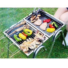 Folded Portable Charcoal BBQ Grill Outdoor Barbecue Charcoal Stainless Steel Kebab Grill Folding Grill Portable Grill for Camping