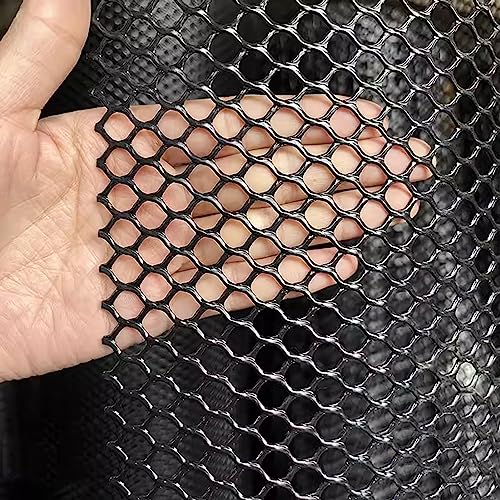 ERRULAN Black Plastic Mesh Fence Roll Barrier Netting, 3 Inch Holes, 5/10/15/20/25/30/50m Extra Long Garden Netting, Flexible Balcony Privacy System (Size : 1.5x50m(4.9x164ft))