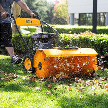 Stark USA 31-Inch Walk-Behind Power Sweeper, 7.0HP Gas-Powered Rotary Brush Broom, Outdoor Sweeping Machine for Driveways, Sidewalks, Leaves, Dirt, Debris & Gravel