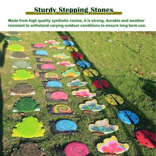 Resin Stepping Ladybug Stones for Kids Adults, Outdoor Garden Stepping Stone for Lawn Yard Flower Bed, Outside Square Clearance Decorative Step Stone