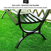 Outdoor Garden Bench,Outdoor Garden Patio Bench For Your Leisure Time, Park Benches For Outside, Cast Iron Metal Garden Bench, Conservatory, Patio, Lawn Or Garden Seat - 2 Sea，Red Cross table legs
