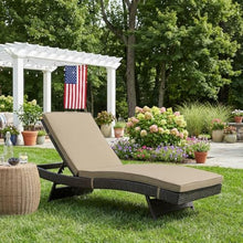 Outdoor Escape Brown Outdoor Patio Chaise Lounger with Cushioned Seat, Weather-Resistant Frame, 37.5 Inch High, Backyard Poolside Lounge Chair