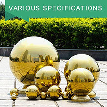 VRFTGHYJU Gold Mirror Gazing Ball - Reflective Hollow Floating Ornament, Garden & Home Decorative Sphere, Elegant Garden Ornament for Indoor Outdoor Use(200mm)
