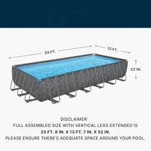 24' x 12' x 52" Rectangular Above Ground Frame Swimming Pool Set w/Pump