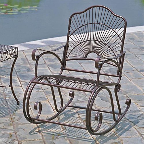 International Caravan Sun Ray 5 pc. Copper Finish Patio Dining Set