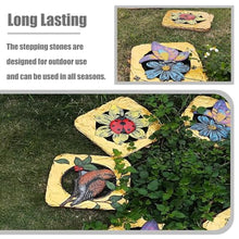 Elitix Stepping Stone Square Stepping Outdoor Stones Set for Yard, Gardening Step Decking Stones 3 Pack 6 Pack, Stone Gifts for Grandma Yard with Birds Butterfly Pattern(Color:Black,Size:6 pcs)