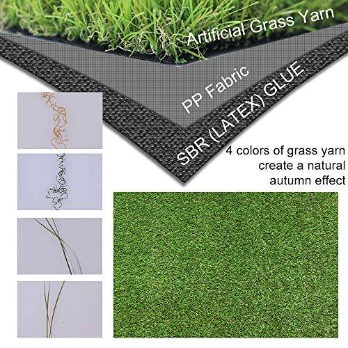 Griclner 35mm Artificial Turf Lawn Fake Grass Green 13FTx30FT