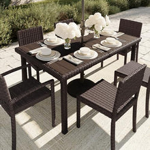 Martha Stewart Bedford 62" Indoor/Outdoor Patio Table, Brown