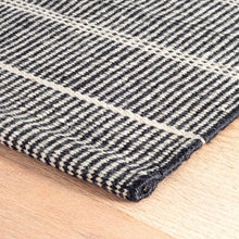Dash & Albert Samson Black Striped Handwoven Indoor/Outdoor Rug, 6'x9'