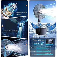 GFJYKDL Misting Fans for Outside, Cool Mist Fan, Portable Misting Fan, 3 Cooling Speeds, 42L Water Tank, for Industrial, Commercial, Residential, and Greenhouse
