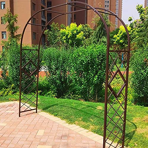 Heavy Duty Garden Arch Rose Archway, for Outdoors Garden Arbor for Various Climbing Plant, Rose Arch, Easy Assembly,Copper-220×230cm