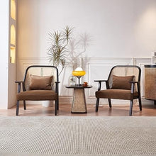 GKOKG Coffee Tables Wabi-sabi Style Wooden Sofa Side Table Living Room Corner Balcony Rattan Bedside