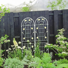 Decorative Metal Garden Trellis for Climbing Plants, Rustproof Flower Support with Bird,Leaves,Flowers,for Ivy,Rose,Morning Glory,Jasmine,Grape,Blackberry,Cucumber,Beans,Peas (Cream White,4)